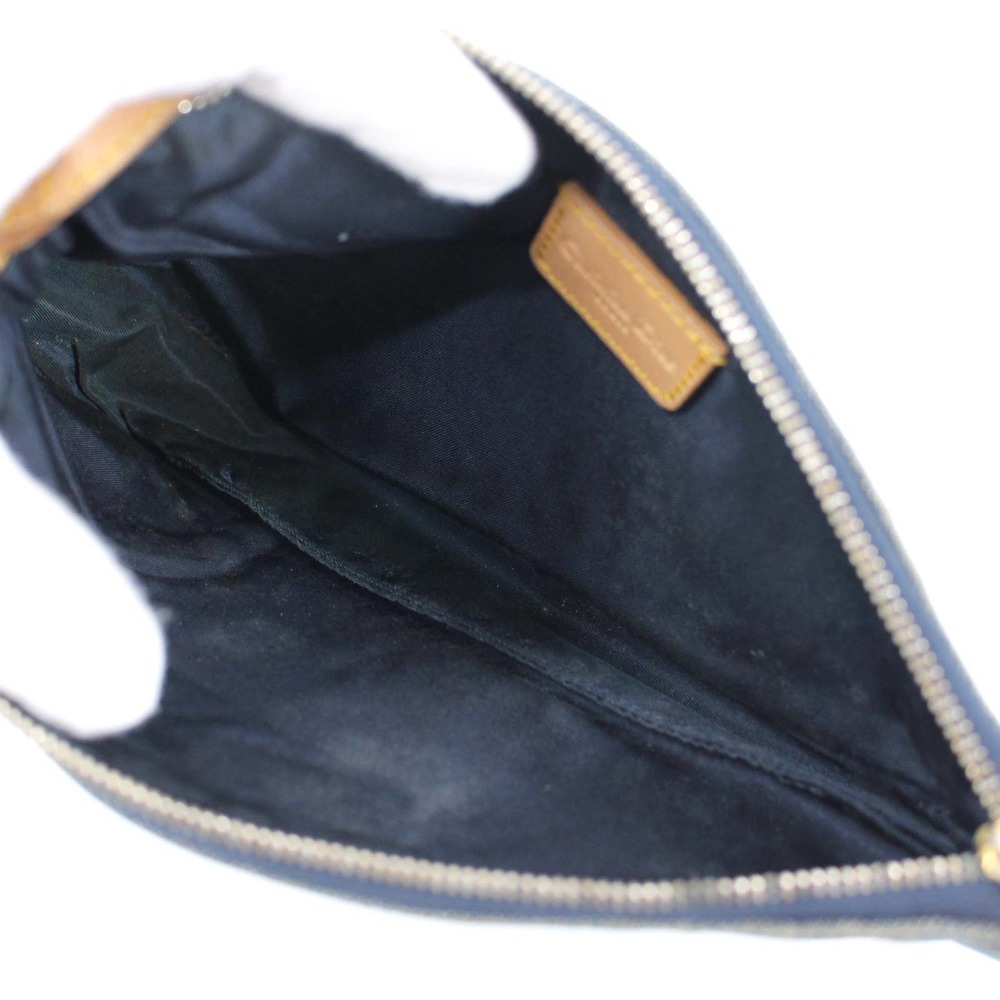 Christian Dior Dark Wash Denim Leather Trim Mini Saddle Shoulder Bag Vintage CD - Picture 7 of 8
